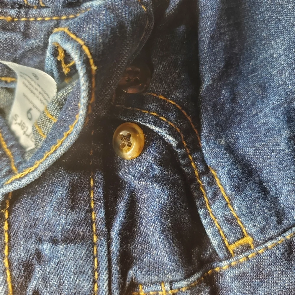 Carter's Baby Boy Dark Wash Denim Blue Jeans Size 9m 100% Cotton NWOT